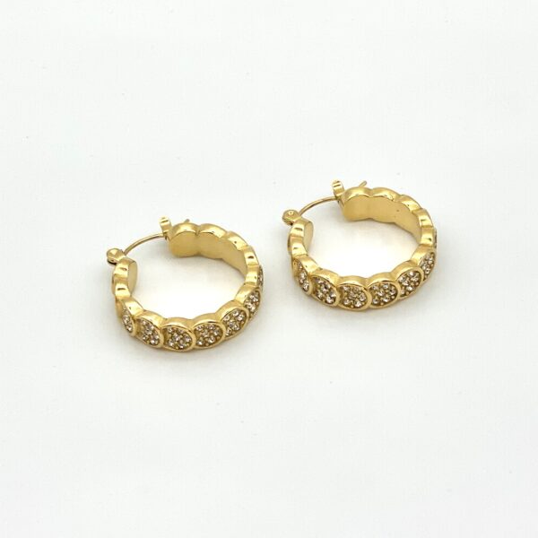 Sparkling Crystal Hoops CZ Midi
