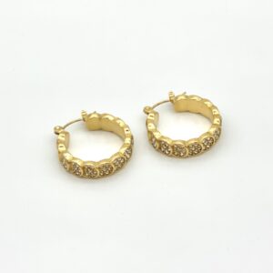 Sparkling Crystal Hoops CZ Midi