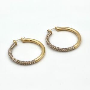 Pave Crystal Hoops CZ Large