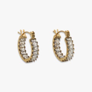 Baguette Hoop Crystal